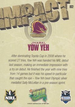 2010 NRL Champions - Impact Signature Gold #IS2 Jharal Yow Yeh Back
